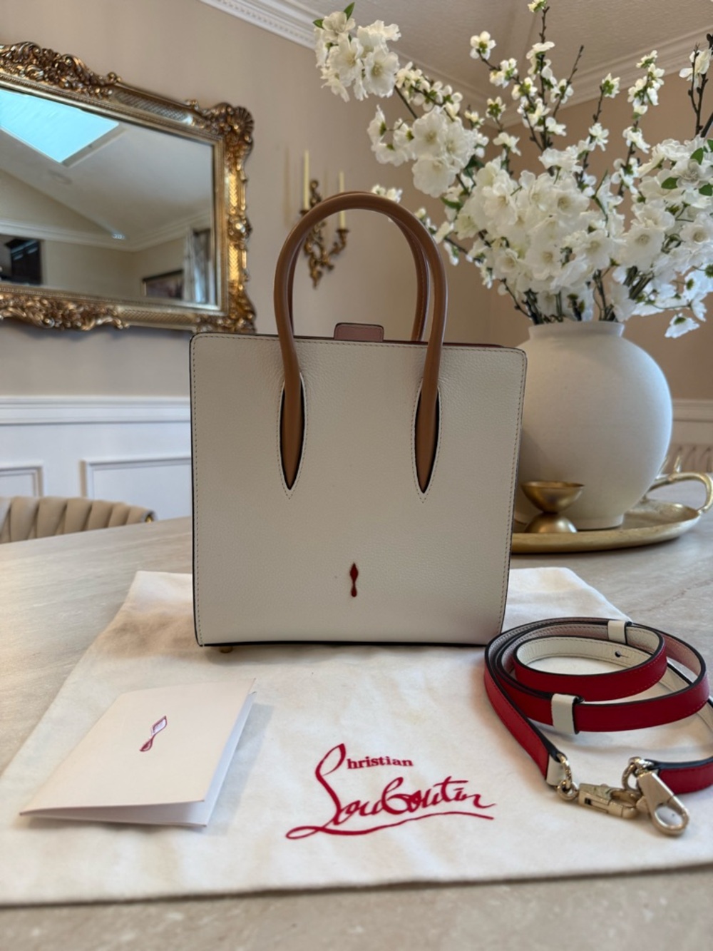 Christian Louboutin Paloma Crossbody White.